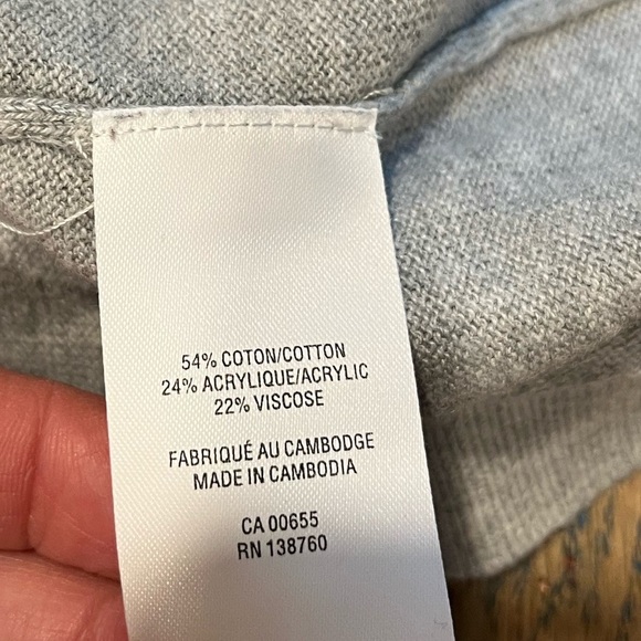 🩶 R ESSENTIALS – Grey V-Neck Sweater – Size 3x - Picture 6 of 8